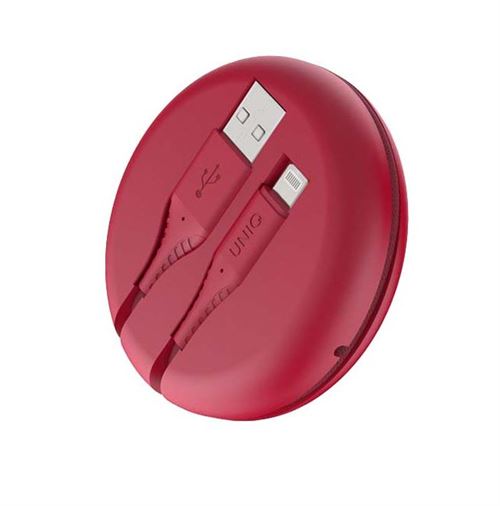 Câble Uniq Halo USB-A vers Lightning 1.2 m Rouge