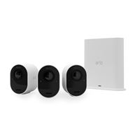 Pack de 3 caméras de surveillance connectées Arlo Ultra 2 Spotlight intérieure-extérieure Blanc