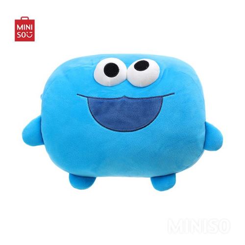 Coussin emplacement mains Miniso Sesame Street Cookie Monster Bleu