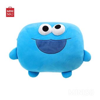 Coussin emplacement mains Miniso Sesame Street Cookie Monster Bleu