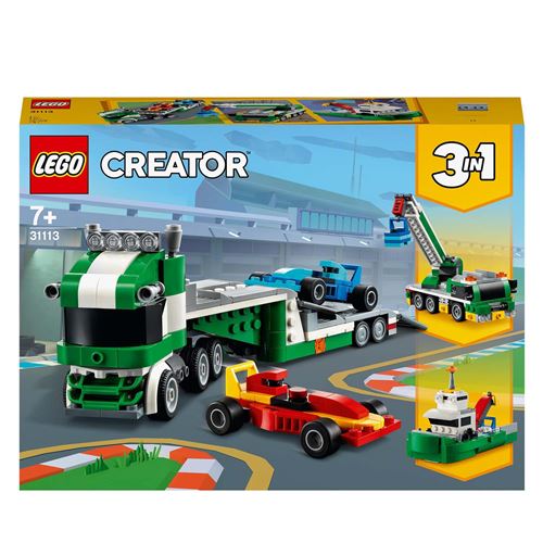 LEGO® Creator 3 en 1 31113 Transporteur de voitures de course