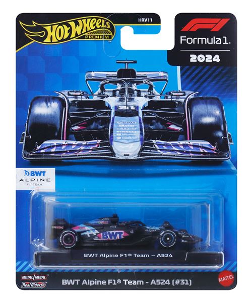 Hot Wheels Véhicules Formule 1® en métal moulé à ’échelle 164 à Collectionner avec pneus Real Riders carrosserie et châssis en métal JBM12 - vue 2