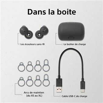 Ecouteurs sans fil Sony LinkBuds WFL900 True Wireless Gris anthracite