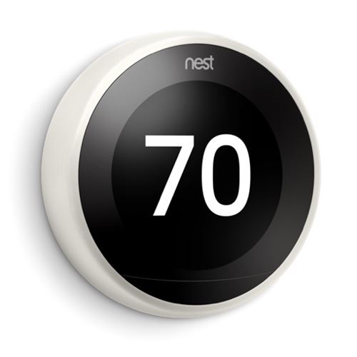 Thermostat pour chauffage central Nest Learning Blanc