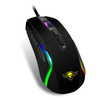 Spirit Of Gamer PRO-M7 - Souris - optique - 7 boutons - filaire - USB 2.0 - noir