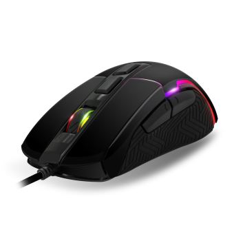 Spirit Of Gamer PRO-M7 - Souris - optique - 7 boutons - filaire - USB 2.0 - noir