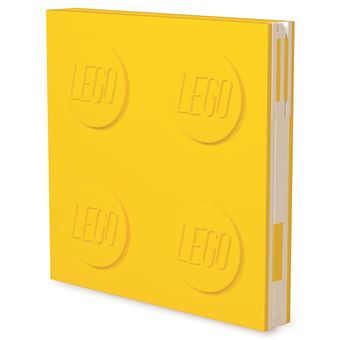 Carnet avec verrou LEGO® avec stylo à encre gel Jaune