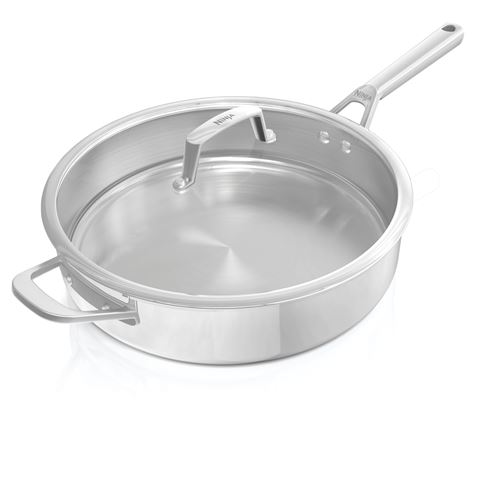 Sauteuse 26cm inox Ninja EverClad C90126EUI construction 3 couches inox 1810 tous feux dont induction - vue 2
