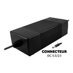 Chargeur Wattiz 36/42V avec connecteur DC 5.5x2.1 mm Noir