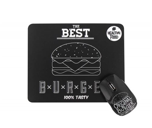 Pack T’nB Souris sans fil + Tapis Burger