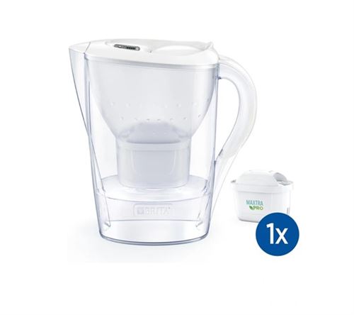 Brita Carafe Filtrante Marella Blanche 1 Filtre A Eau Maxtra Pro - All-In-1