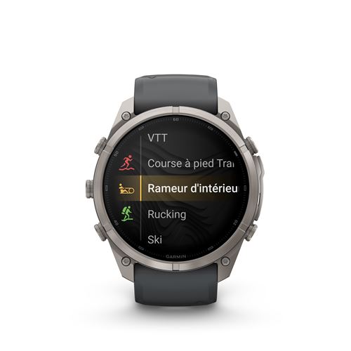 Montre Connectée Garmin Fenix 9 Pro Inreach 51 Mm Argent avec Bracelet Noir