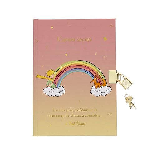 Carnet secret A5 Kiub Le Petit Prince Enfants Arc-en-ciel 160 pages