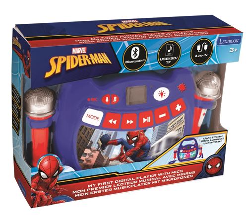 Jouet multimédia Lexibook Lecteur Audio Sans Fil Spider-Man Portable avec 2 micros