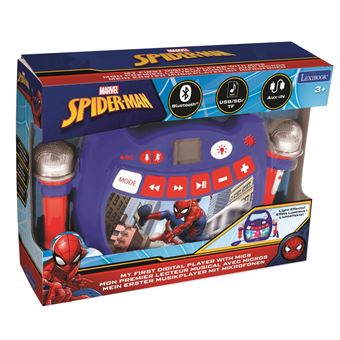 Jouet multimédia Lexibook Lecteur Audio Sans Fil Spider-Man Portable avec 2 micros