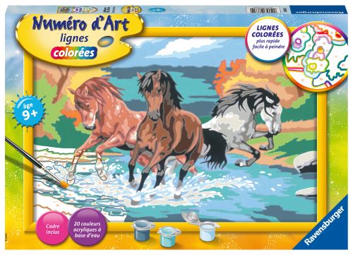 Jeu Créatif Ravensburger Numéro D'Art Grand Horde De Chevaux
