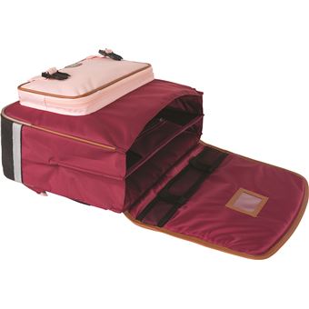 Cartable scolaire Ooban's Funny Los Angeles 38 cm Rouge et rose