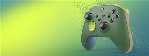 Manette Xbox sans fil Remix Edition Spéciale Vert, Bleu et Beige