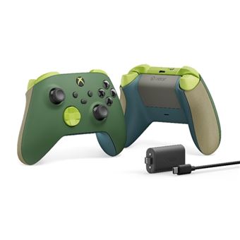 Manette Xbox 360 Blanche Officielle - Sticks Bleus - Avec Batterie Et Câble - Occasion Fonctionnelle
