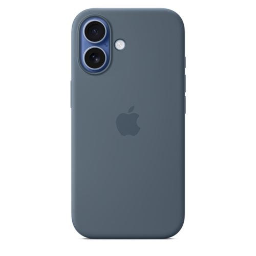 Coque iPhone 17 en silicone avec MagSafe – Bleu Ancre
