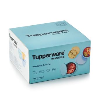 3 Bols avec couvercle TUPPERWARE Diam 11cm hauteur 6 cm