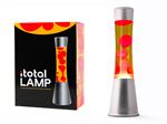 Lampe à poser Itotal Lave à base argentée Liquide Jaune et Cire Rouge 30 W