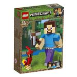 21148 Steve Minecraft BigFig avec perroquet, LEGO(r) Minecraft(tm)