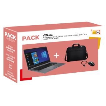 Pack Fnac Pc Portable Asus S510qa Ej117t 15 6 1 To Sata 128 Go Ssd 4 Go Ram Amd A12 Avec Sacoche Et Souris Ordinateur Portable Achat Prix Fnac