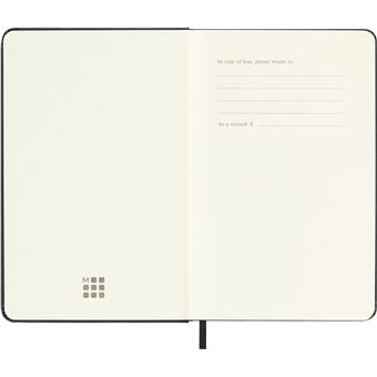 Agenda scolaire Moleskine 2022 2023 Semainier Horizontal format de poche Rigide Noir
