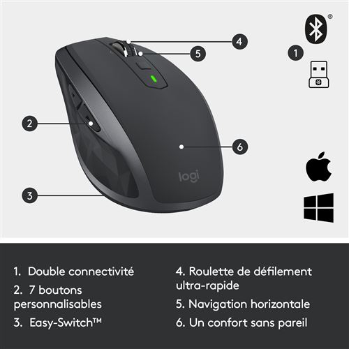 Souris Logitech MX ANYWHERE 2S - DARTY Guyane