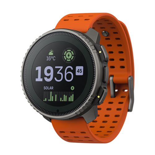 Montre connectée Suunto Vertical Titanium Solar Canyon avec bracelet silicone Orange