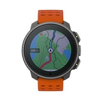 Montre connectée Suunto Vertical Titanium Solar Canyon avec bracelet silicone Orange