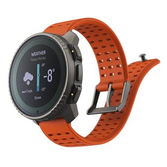 Montre connectée Suunto Vertical Titanium Solar Canyon avec bracelet silicone Orange