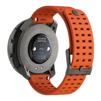 Montre connectée Suunto Vertical Titanium Solar Canyon avec bracelet silicone Orange