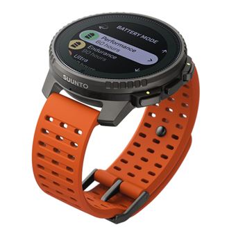 Montre connectée Suunto Vertical Titanium Solar Canyon avec bracelet silicone Orange