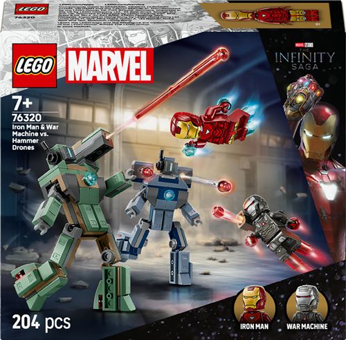 LEGO® Super Heroes 76320 Iron Man et War Machine contre les drones de Hammer