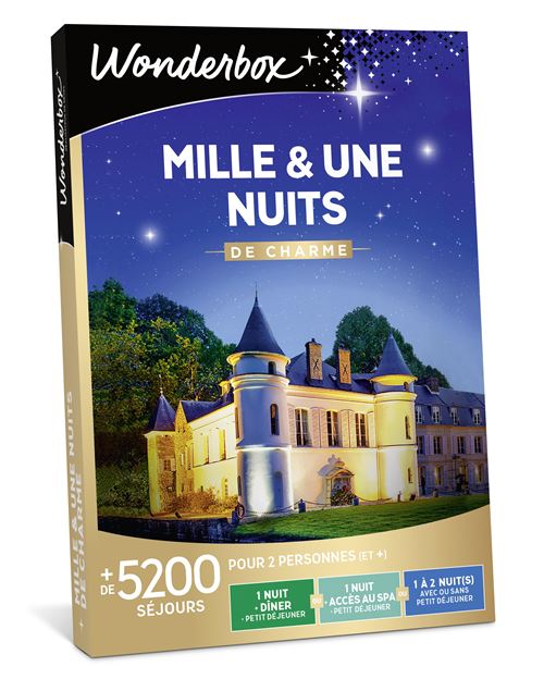 Coffret cadeaux Wonderbox Mille et une nuits de Charme
