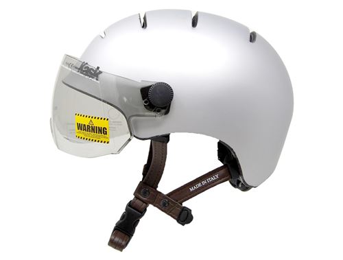 Casque de vélo urbain avec visière Kask 4 aérations Taille M Argent Mat