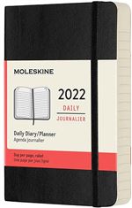 Agenda journalier Moleskine Format de poche Couverture souple 2022 Noir