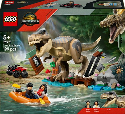 LEGO® Jurassic World 76975 Le T. rex et l’évasion sur la rivière