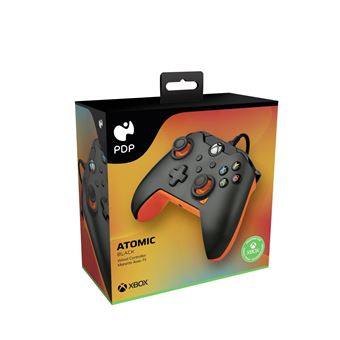 Manette filaire Pdp pour Xbox et PC Noir atomique