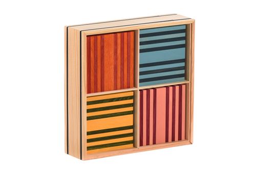 Kapla Houten plankjes set Octocolor 8 kleuren 100 st KAPL172102