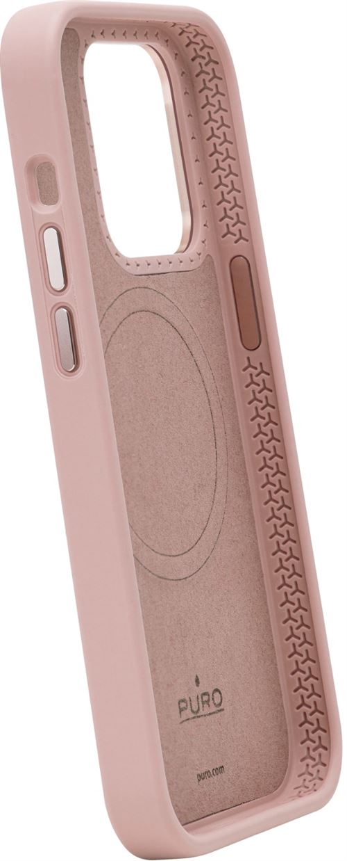 Coque en silicone MagSafe Puro iPhone 15 - Rose