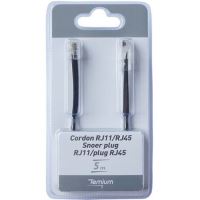Cordon de raccordement téléphonique Temium RJ11 mâle vers RJ45 mâle 5 m