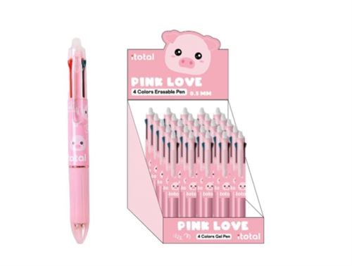 Stylos à bille effaçables Itotal 4 en 1 Cochon