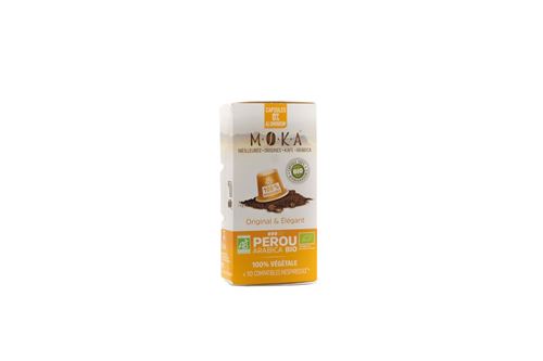 Pack de 10 capsules café Moka Arabica du Pérou