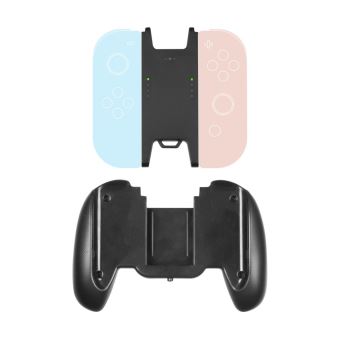 Accessoire Support Manette Noir Konix et Batterie Play et Charge pour Joycon Switch