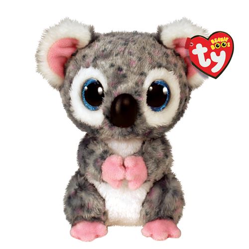 Ty Gris/Rose Peluche Beanie Boo's Small Karli Le Koala Et
