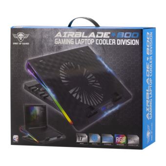 Refroidisseur Spirit Of Gamer AirBlade 800 RGB pour PC portable jusqu'à 17"