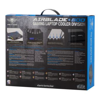 Refroidisseur Spirit Of Gamer AirBlade 800 RGB pour PC portable jusqu'à 17"